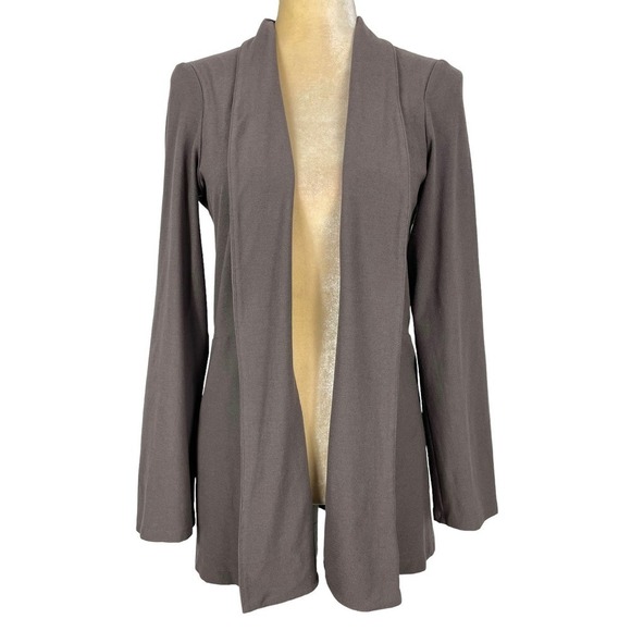Eileen Fisher Open Front Brown Cardigan Small Minimalist Quiet Luxury Laganlook - Picture 1 of 8